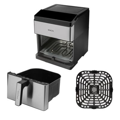 SOGO Human Technology Advanced 1800 Airfryer 8 l 1800 W Zwart, RVS