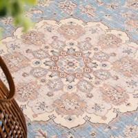Heritaged Rond Vintage buitenkleed - Valenca Nova lichtblauw|beige - - thumbnail