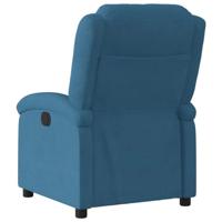 Fauteuil verstelbaar fluweel blauw - thumbnail