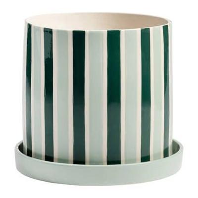 &klevering Clash Bloempot Large - Stripe / Groen