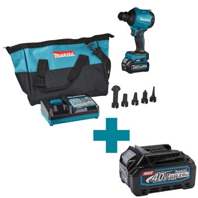 Makita AS001GA101 | Accu Blaas- en zuigmachine | 40 V Max | 2,0 Ah accu + lader | In doos met tas - AS001GA101 Makita AS001GA101 | Accu Blaas- en zuigmachine | 40 V Max | 2,0 Ah accu + lader | In doos met tas - AS001GA101