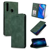 Retro huid voelen Business magnetische horizontale Flip lederen draagtas voor Huawei P Smart Z (Army Green) - thumbnail