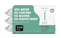 Naif Baby & Kids Water Babydoekjes 3 x 54 stuks - thumbnail