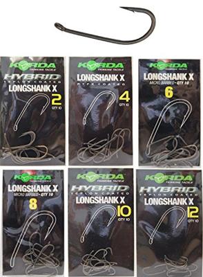 Korda Long Shank X Size 8, 10 st