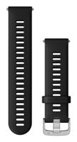 Garmin Quick Release Bens (22mm), geschikt voor geselecteerde Forerunner-,Venu- en vívoactive smartwatch series, Originele accessoire, Silicone, Black with Silver Hardware - thumbnail