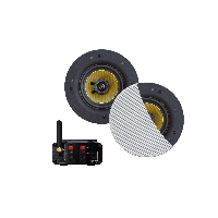 Bluetooth-Audio Versterker Aquasound Airplay + DLNA 50W Inclusief Speakerset Aquasound Rumba 120 mm Wit Aquasound - thumbnail