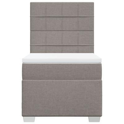 Boxspring met matras stof taupe 120x200 cm - thumbnail