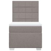 Boxspring met matras stof taupe 120x200 cm - thumbnail
