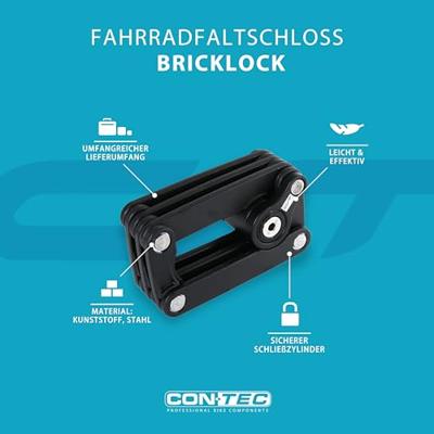 CONTEC vouwslot "bricklock" ct faltschl. bricklock 78 cm, black