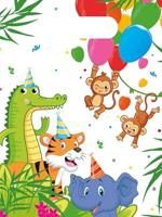 Globos Feestzakjes jungle ballonnen, 6st. - thumbnail