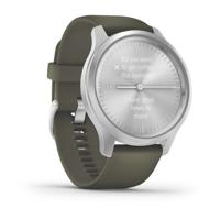 Garmin vivomove Style, Silver-Moss Green, Silicone Smartwatch Mosgroen - thumbnail