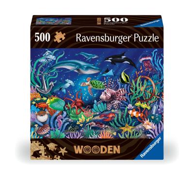 Ravensburger houten puzzel onder de zee, 500st.