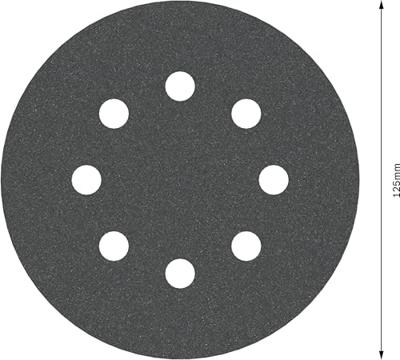 Bosch Accessories Best for Stone 2608605119 Excenterschuurpapier Met klittenband, Geperforeerd Korrelgrootte (num) 240 (Ø) 125 mm 5 stuk(s)