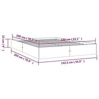 Bedframe zonder matras massief hout 140x200 cm - thumbnail