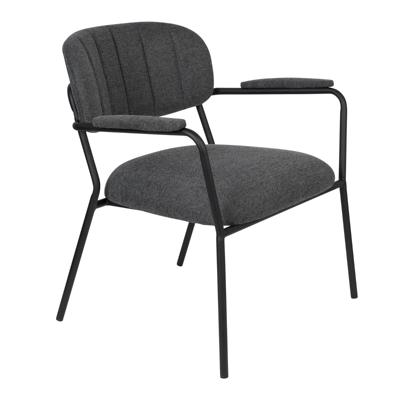 ZILT Fauteuil 'Kolten' met armleuning, kleur Zwart/Donkergrijs ZILT Fauteuil 'Kolten' met armleuning, kleur Zwart/Donkergrijs