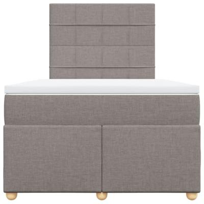 Boxspring met matras stof taupe 120x190 cm