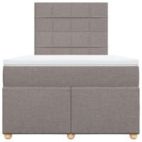 Boxspring met matras stof taupe 120x190 cm - thumbnail