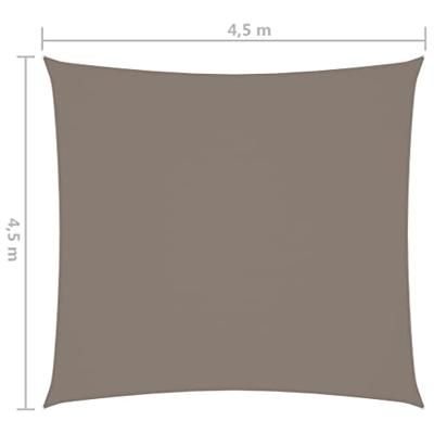VidaXL Zonnescherm vierkant 4,5x4,5 m oxford stof taupe VidaXL Zonnescherm vierkant 4,5x4,5 m oxford stof taupe