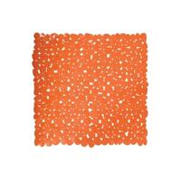 MSV Douche|bad anti-slip mat badkamer - pvc - oranje - 54 x 54 cm - thumbnail
