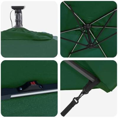 Cantilever Banana Parasol met slot Groen 294 x 200 x 254 cm Cantilever Banana Parasol met slot Groen 294 x 200 x 254 cm