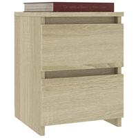 Nachtkastje 30x30x40 cm bewerkt hout sonoma eikenkleurig - thumbnail