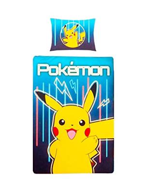 Pokemon Dekbedovertrek pikachu blauw 140 x 200 cm - katoen (70 x 90 cm)
