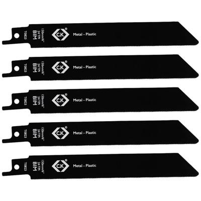 C.K T0823 Zaagzaagbladen 24 tpi, verpakking van 5 stuks Zaagbladlengte 150 mm 5 stuk(s) C.K T0823 Zaagzaagbladen 24 tpi, verpakking van 5 stuks Zaagbladlengte 150 mm 5 stuk(s)
