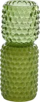 Light & Living theelichthouder glas bublini 9x20.5cm groen - thumbnail