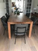 Set van 4 Set van 6 leren eetkamerstoelen - 2 verschillende modellen - bruin leer - Echt leer, Industrieel, ontdek de vele Leersoorten en Kleuren bij ShopX - thumbnail