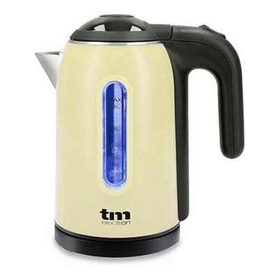 Waterkoker met ledverlichting TM Electron Roestvrij staal Crème