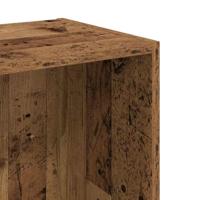 Boekenkast 40x30x77 cm bewerkt hout oud houtkleurig - thumbnail