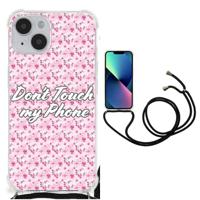 iPhone 14 Anti Shock Case Flowers Pink DTMP - thumbnail