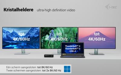 i-tec Thunderbolt5 Quattro 140W docking