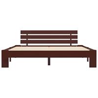 Bedframe massief grenenhout donkerbruin 180x200 cm - thumbnail
