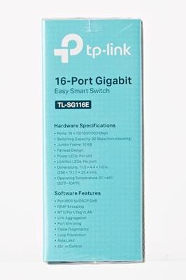 TP-Link TL-SG116E Switch Zwart - thumbnail