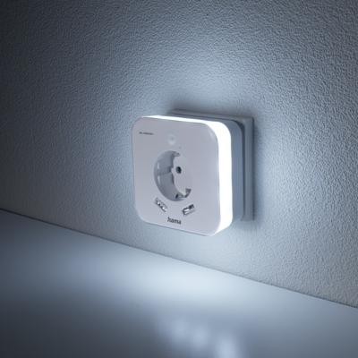 Hama 00223498 LED-nachtlamp met bewegingsmelder LED Daglichtwit Wit