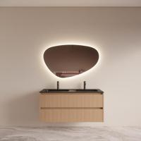 Elektrische Radiator BWS Cory met Smart Wifi 120x50cm 700W Geborsteld Koper - thumbnail