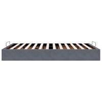 Ottoman bedframe zonder matras 140x190 cm fluweel donkergrijs - thumbnail