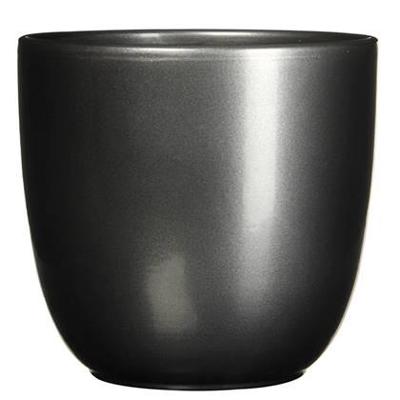 Bloempot Pot rond es/15 tusca 16 x 17 cm antraciet Mica - Mica decorations