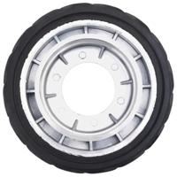 Wiel voor neuswiel 19,5x10 cm massief aluminium en rubber - thumbnail
