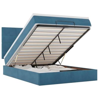 Ottoman bed met matrassen en LED's 140x190cm fluweel