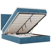 Ottoman bed met matrassen en LED's 140x190cm fluweel - thumbnail