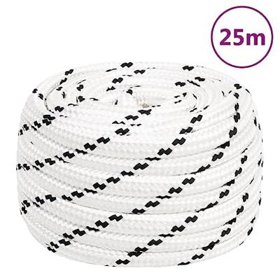 VidaXL Boottouw gevlochten 16 mmx25 m polyester wit
