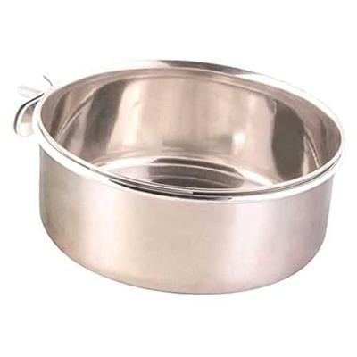 TRIXIE VOERBAK MET SCHROEFBEVESTIGING RVS 600 ML 12 CM - thumbnail