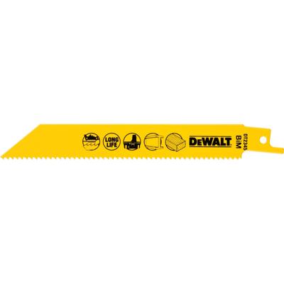 DeWalt Accessoires Reciprozaagblad BiM,152x2,5mm hout, kunststof en non-ferro, bestand tegen spijkers - DT2345-QZ DeWalt Accessoires Reciprozaagblad BiM,152x2,5mm hout, kunststof en non-ferro, bestand tegen spijkers - DT2345-QZ