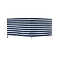 Gerkimex Windscherm katoen 240cmx90cm blauw/wit - thumbnail