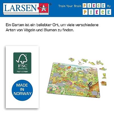 Selecta Larsen legpuzzel dieren - tuinvogels en bloemen, 60st.