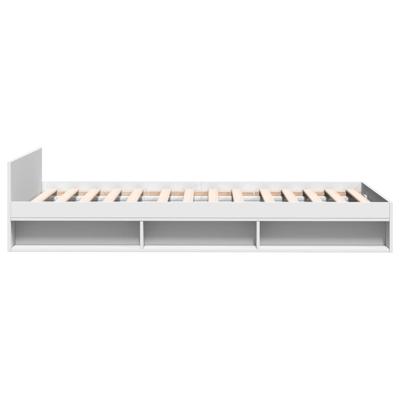 Bedframe met lade bewerkt hout wit 100x200 cm