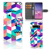 Samsung Galaxy S10 | Book Case | Blokken Kleurrijk - thumbnail