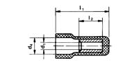 Klauke 1150 Eindconnector 4 mm² 6 mm² Volledig geïsoleerd Geel 1 stuk(s) - thumbnail